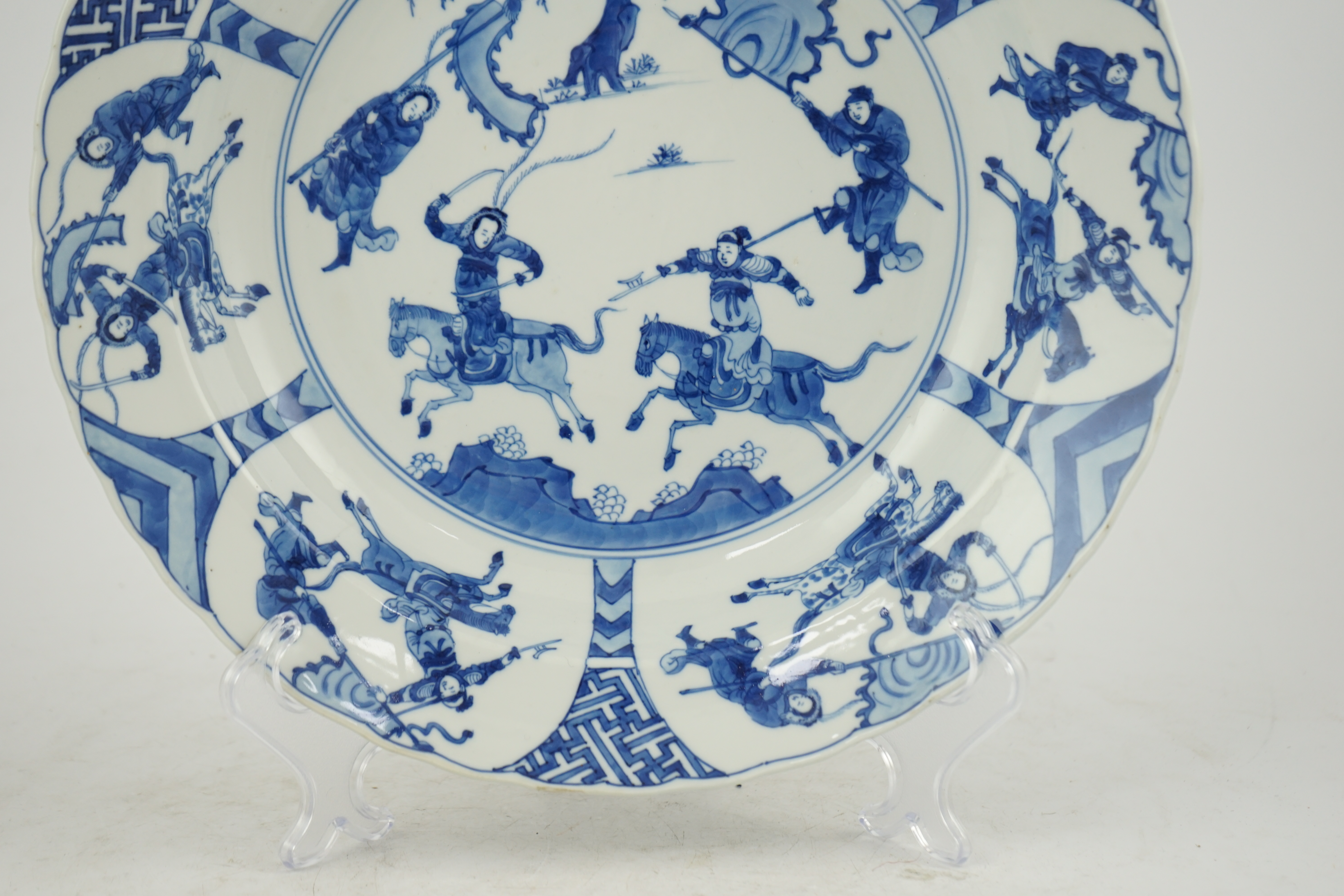 A Chinese blue and white ‘Yang Jia Jiang’ dish, Kangxi period (1662-1722)